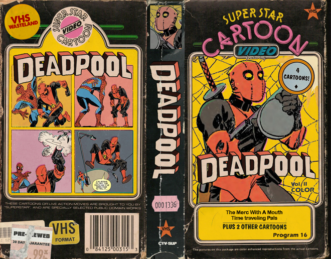 DEADPOOL OLD CARTOON CUSTOM VHS COVER
